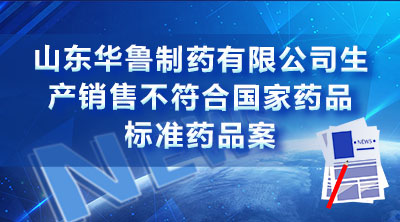 山东华鲁制药有限公司生产销售不符合国家药品标准药品案